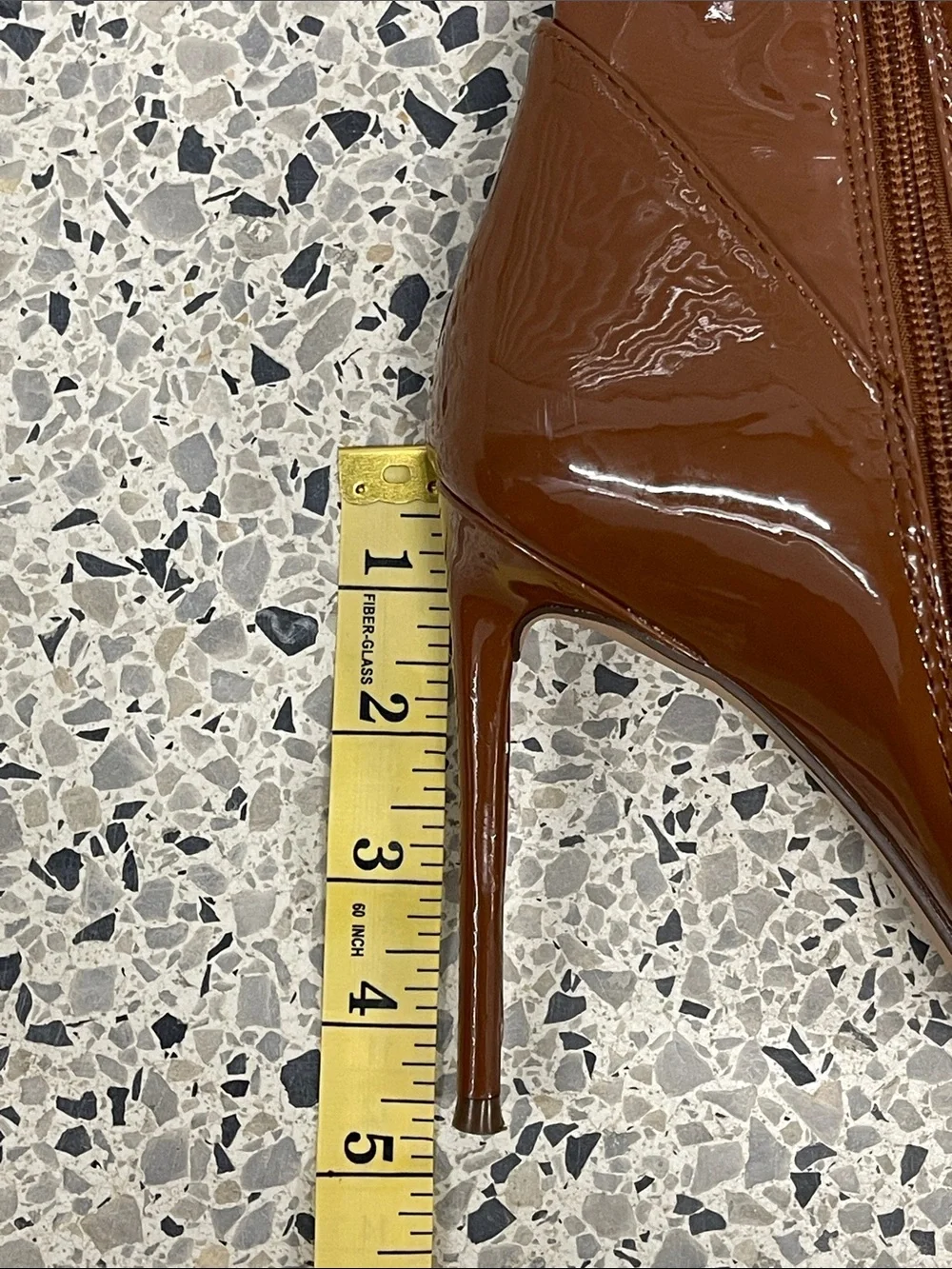 Steve Madden Glossy Brown Patent Over-the-Knee Stiletto High Heel Boots